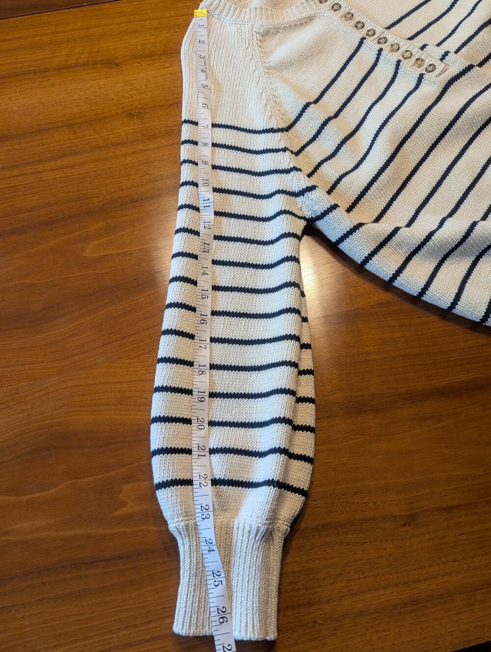 Sezane Ecru and Navy Leontine Jumper - Picture 4 of 7